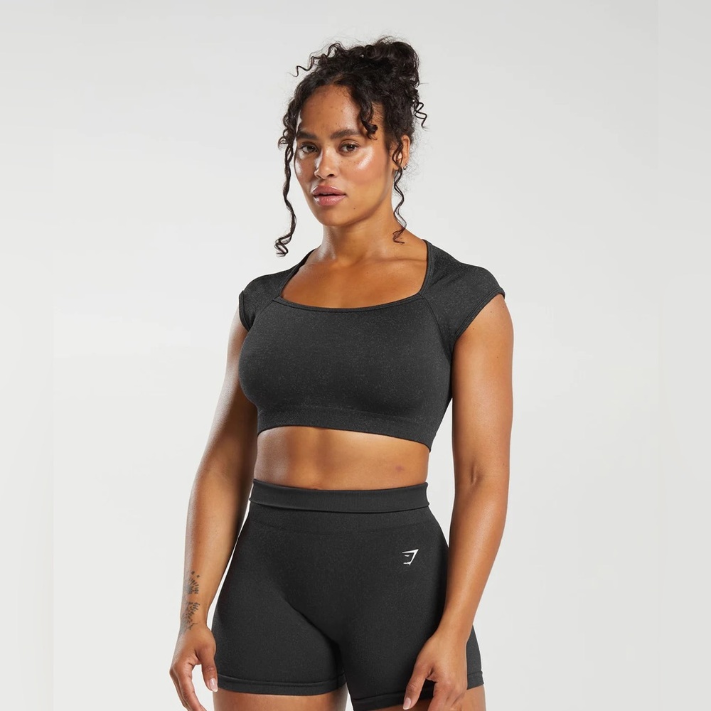 Gymshark ADAPT FLECK SEAMLESS CROP TOP